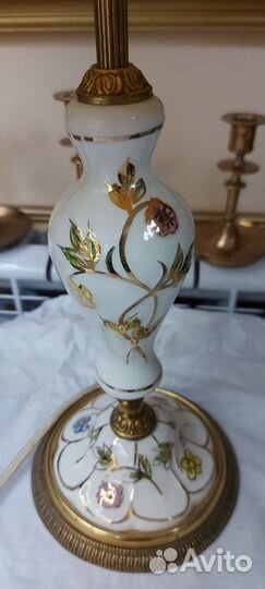 Антикварная настольная электричесская лампа