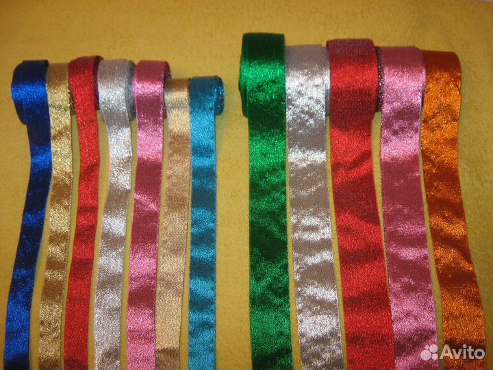 Лента парча,атласная,капрон,для бантов