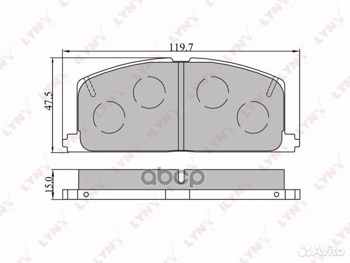 Колодки тормозные дисковые перед bd7533 LYN