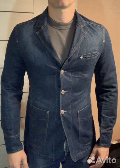 Пиджак джинсовый sisley 46р