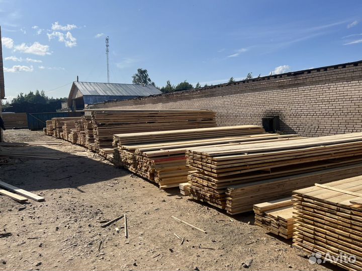 Доска обрезная естественной влажности и сухая, бру