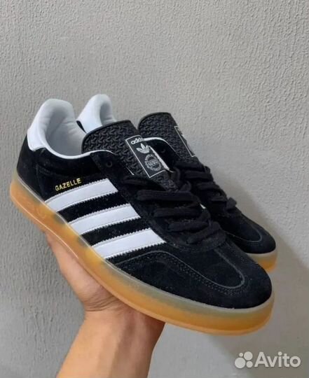 Кеды Adidas Gazelle Indoor 'Black White Gum'