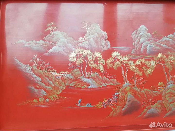 Редкий чайный сервиз (из тикового дерева)