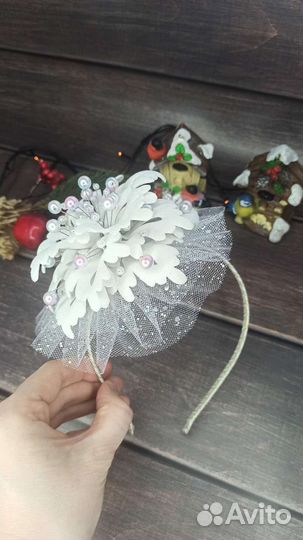 Новогодняя диадема Снежинка