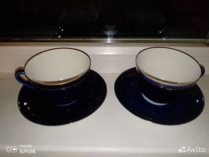 Кофейная фарфоровая пара (осталось 2 пары)