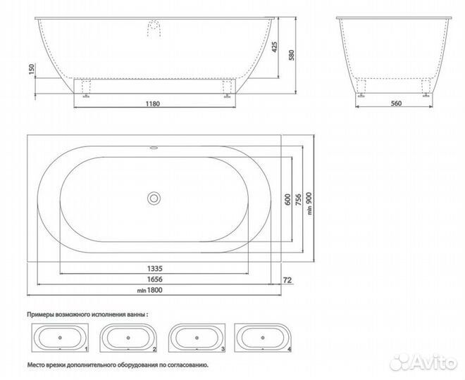 Esse Somerset 180x90 см