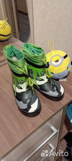 Сапожки резиновые утеплённые