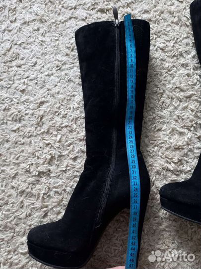 Зимние сапоги натуральная замша