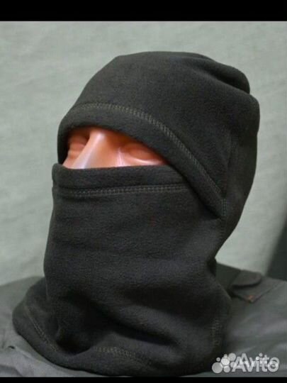 Балаклава флисовая осень-весна хаки/олива/чёрная