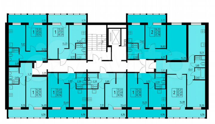 2-к. квартира, 56 м², 2/8 эт.