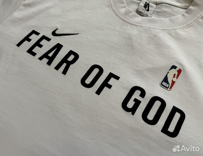 Футболка Nike NBA Fear Of God Белая (M-XL)