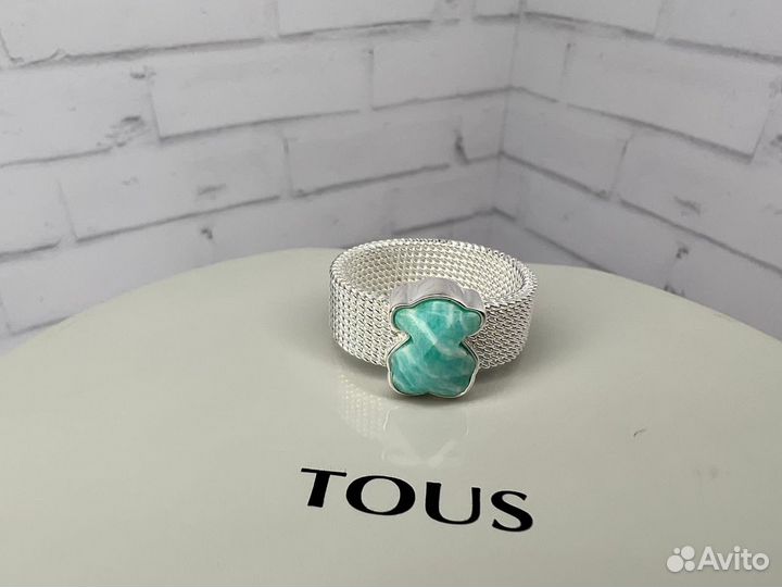 Серебряное кольцо tous Mesh color новое