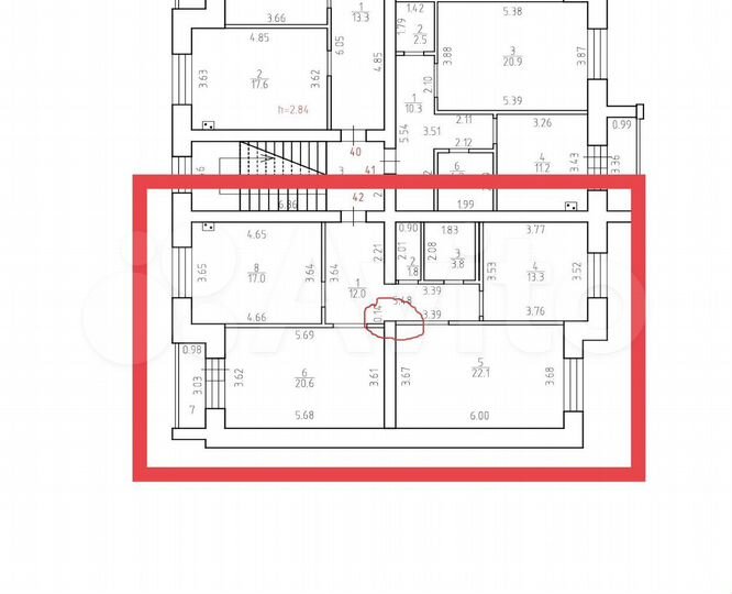 3-к. квартира, 94 м², 2/3 эт.