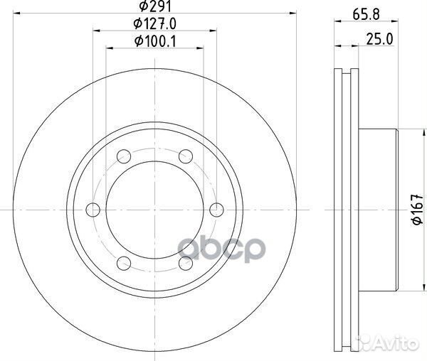 Диск тормозной перед ND1068K nisshinbo