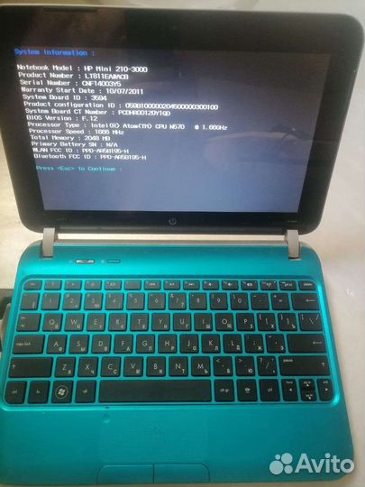 Hp mini 210 3052er