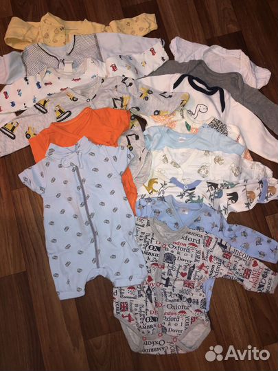 Вещи пакетом для малыша 1-6 мес