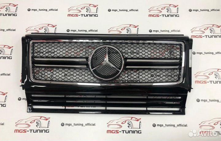 Решетка Мерседес G63 Гелендваген Чёрная