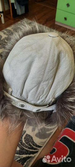 Шапка из меха чернобурки женская