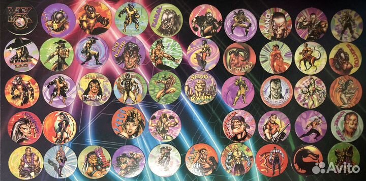 Коллекция фишек Mortal Kombat Dunkin и POG