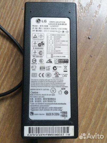 Зарядка для Asus 19v/6.3А и для LG 12V/3А