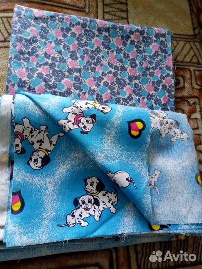 Отрезы бязи и фланели для пошива