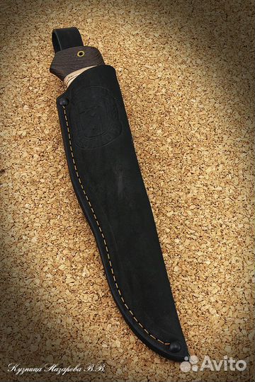 Нож охотничий Бизон Х12мф береста