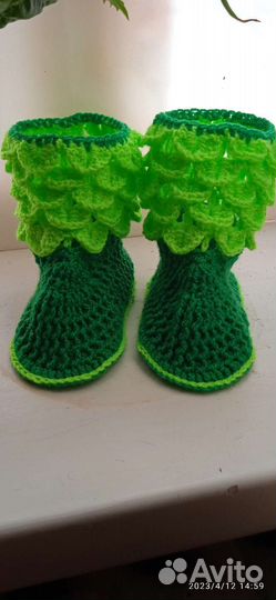 Пинетки детские вязаные