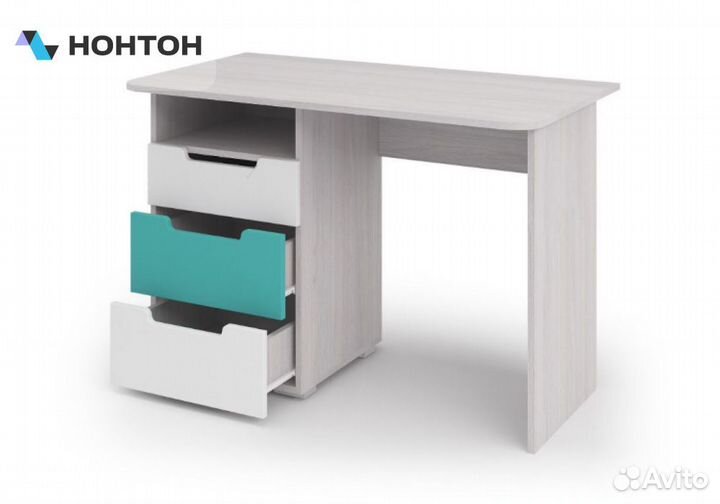 Стол письменный Миа анкор / металлик матовый
