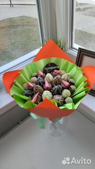 Фрукты в шоколаде, съедобный букет