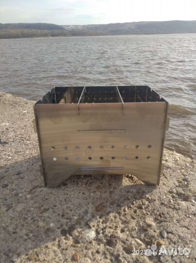 Нержавеющая печка- щепочница 