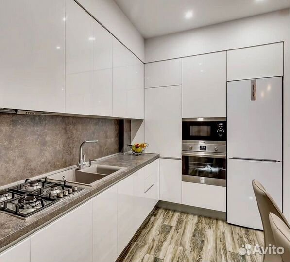 Угловая кухня с мдф фасадами