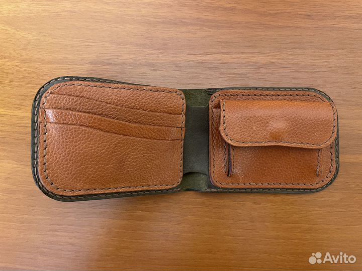 Бумажник из натуральной кожи ручная работа