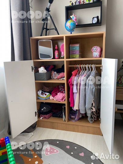 Детский шкаф Лумми c дверками развивающий Монтессо