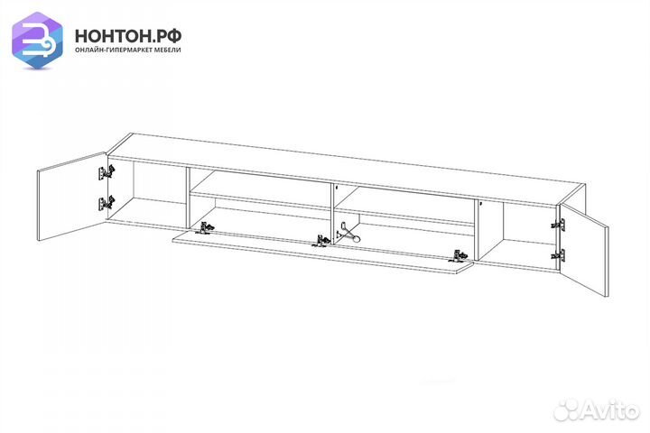 Тв-тумба Прага New дуб каньон / софт грей
