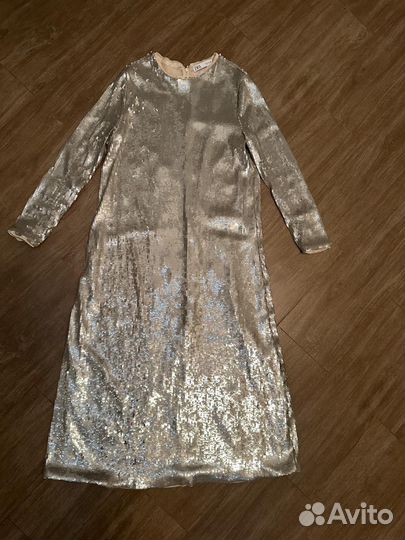 Платье с паетками zara