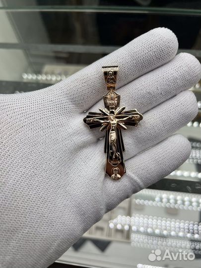 Золотой крест «Лучи»