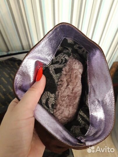 Сапоги замшевые