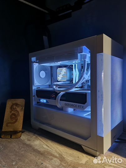 Белый компьютер 9800X3D, RTX 4080 Super, 64gb RAM