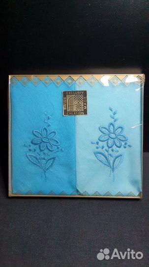 Винтаж Носовые женские платочки Швейцария