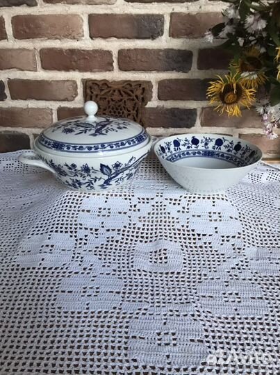 Супница,блюда, салатник синий лук Селтманн