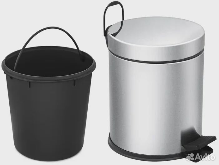 Мусорное ведро Berges Wasserhaus 121002 5 л, хром