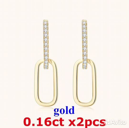 Серьги позолочен. из серебра 925 пр.с бриллиантами