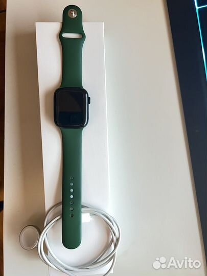 Часы apple watch 7 45 mm green