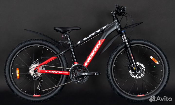 Велосипед horh tony tyhd 4.4 24 (2023) Black-Red K