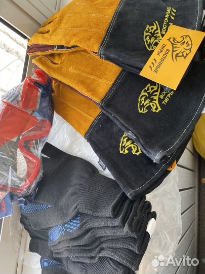 Краги, перчатки, очки