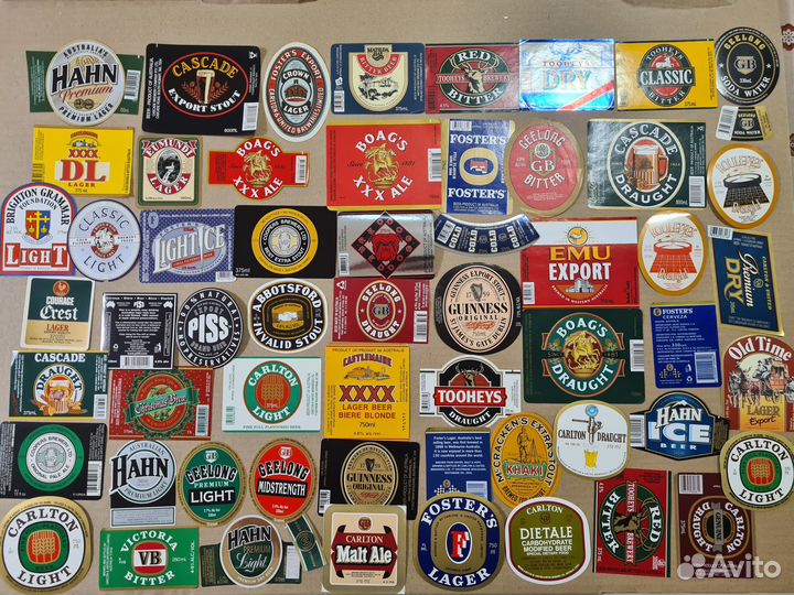 Коллекция 421 пивных этикетки австралии