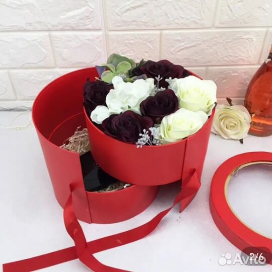 Коробка подарочная с мыльными розами