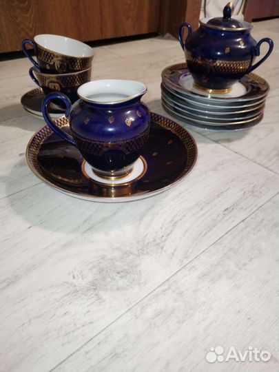 Чайный сервиз лфз кобальтовый