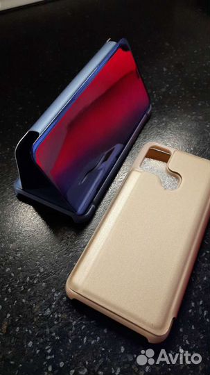 Стильный зеркальный флип кейс Samsung m-30s, m-21