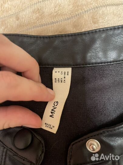 Кожаное платье mango